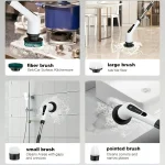 9 in 1 Multifunctional Handheld Electric Cleaning Brush With Telescopic Function, Bathroom Floor And Kitchen Cleaning Tool 2