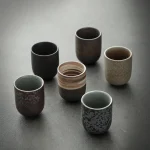 New Vintage Ceramics Cups Japanese Stoneware Porcelain 130ml Tea Mug Healthy Lifestyle Kung Fu Tea Sake Coffee Cups Drinkware 4