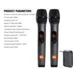 M23 UHF 2 Channel Wireless Microphone System with Rechargeable Receiver Cordless Handheld Mic for Karaoke Church Party DJ 5