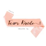 1Set Rose Gold Team Bride To Be Satin Sash Bachelorette Party Decoration Girls Hen Party Wedding Bridal Shower Decor Supplies 5