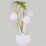 Novelty Mushroom Fungus Night Light EU & US Plug Light Sensor 220V 3 LED Colorful Mushroom Lamp Led Night Lights 5