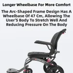 Lightweight Foldable Manual Wheelchair for Elderly - Portable Ergonomic Travel Wheelchair for Daily Mobility 3