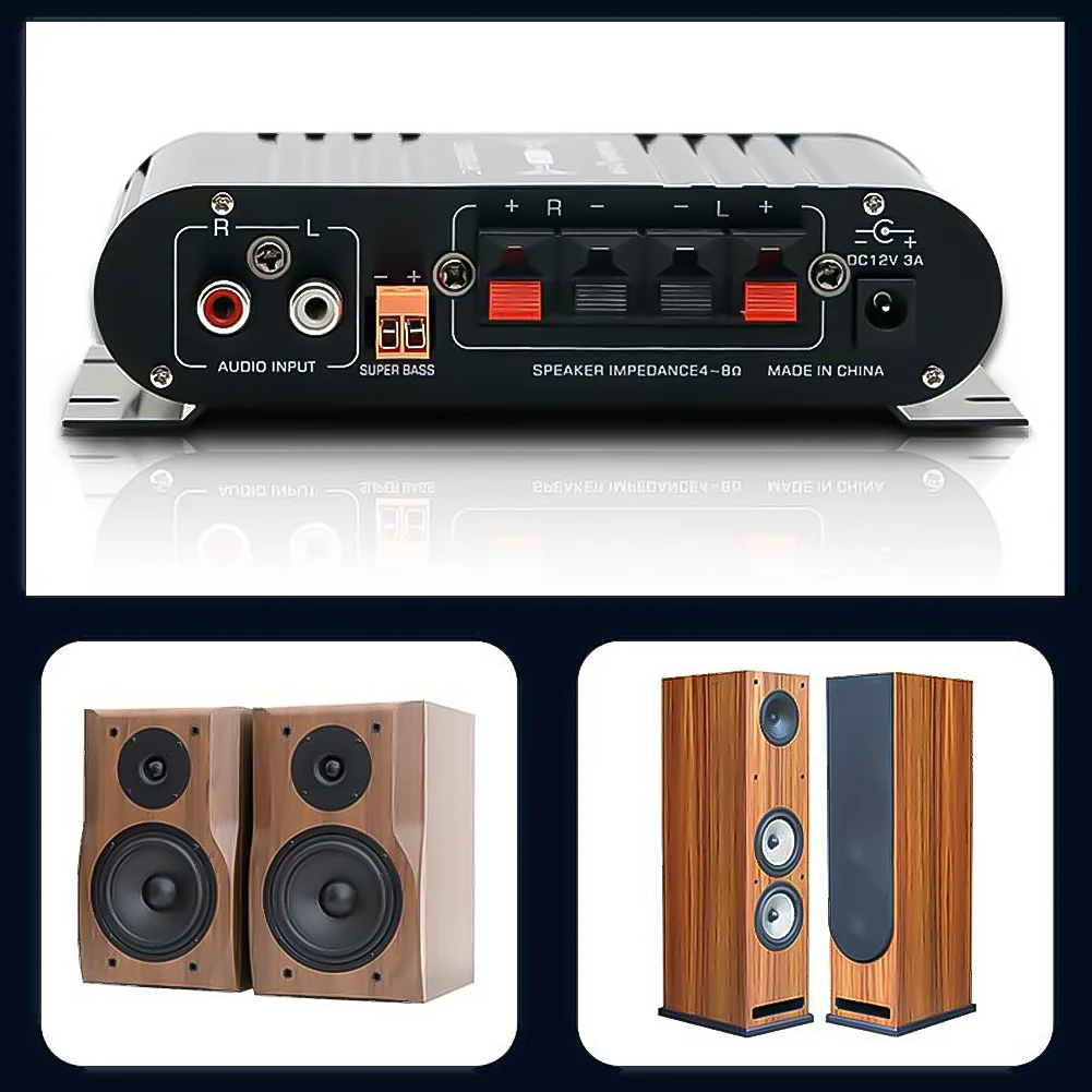ST-838 HiFi 2.1 Channel Power Amplifier 80W*2 Stereo Bass Sound Amp Mini Media Player Subwoofer Amplifier Car Home Amp ST-838 HiFi 2.1 Channel Power Amplifier 80W*2 Stereo Bass Sound Amp Mini Media Player Subwoofer Amplifier Car Home Amp