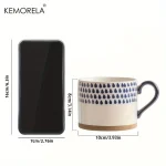 KEMORELA 1PC Japanese Ceramic Cup Coffee Milk oatmeal Breakfast Cups Mug Cups Teacup Water Cup Drinkware Office Home Water Cup 6