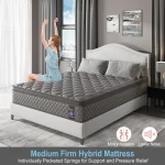 10"12"14"Twin Full Queen King Size Mattress in a Box Hybrid Spring Memory Foam,Euro Top Mattresses Medium Firm for Motion Isolat 3
