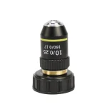 195 Black Achromatic Objective 4X 10X 20X 40X 60X 100X High Quality Microscope Objective Lens RMS 20.2mm Objective Parts 3
