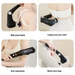 Fascia Gun Massage with Hot and Cold Heads Adjustable Angles Portable Percussion Back Massager for Muscle Neck Body Fitness 2