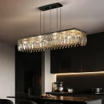 Pendant Lamp for Kitchen Over the Table Nordic Luxury Dining Room Crystal Chandelier Indoor Kitchen Island Crystal Hanging Lamp 2