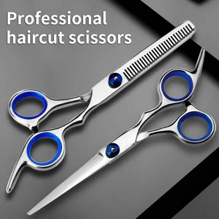 Professional Hairdressing Scissors Stainless Steel Cutting Thinning Barber Shear for Home Salon Use