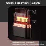 Portable Hair Straightener Brush Rechargeable Mini Smoothing Brush for Styling for Home Travel Gift Heated Electric Hair Brushes 6