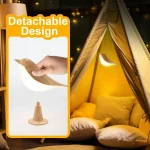Small Desk Lamp, Bird Lamp Bedside Lamps with 3 Color Temperature and Touch Sensor,Cordless Lamp Kids Night Light 3