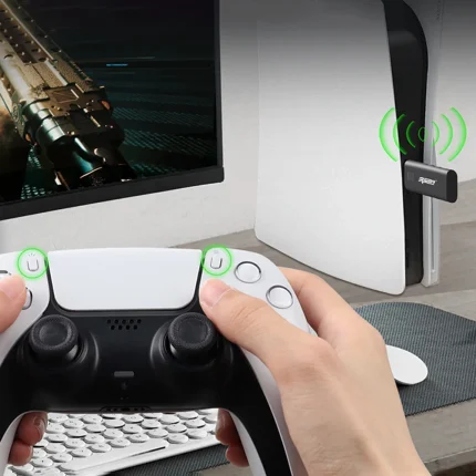 Controller PC Wireless Adapter USB Receiver Bluetooth-Compatible 5.3 Wireless Adapter for Nintend Switch PC PS4 PS5 Controller