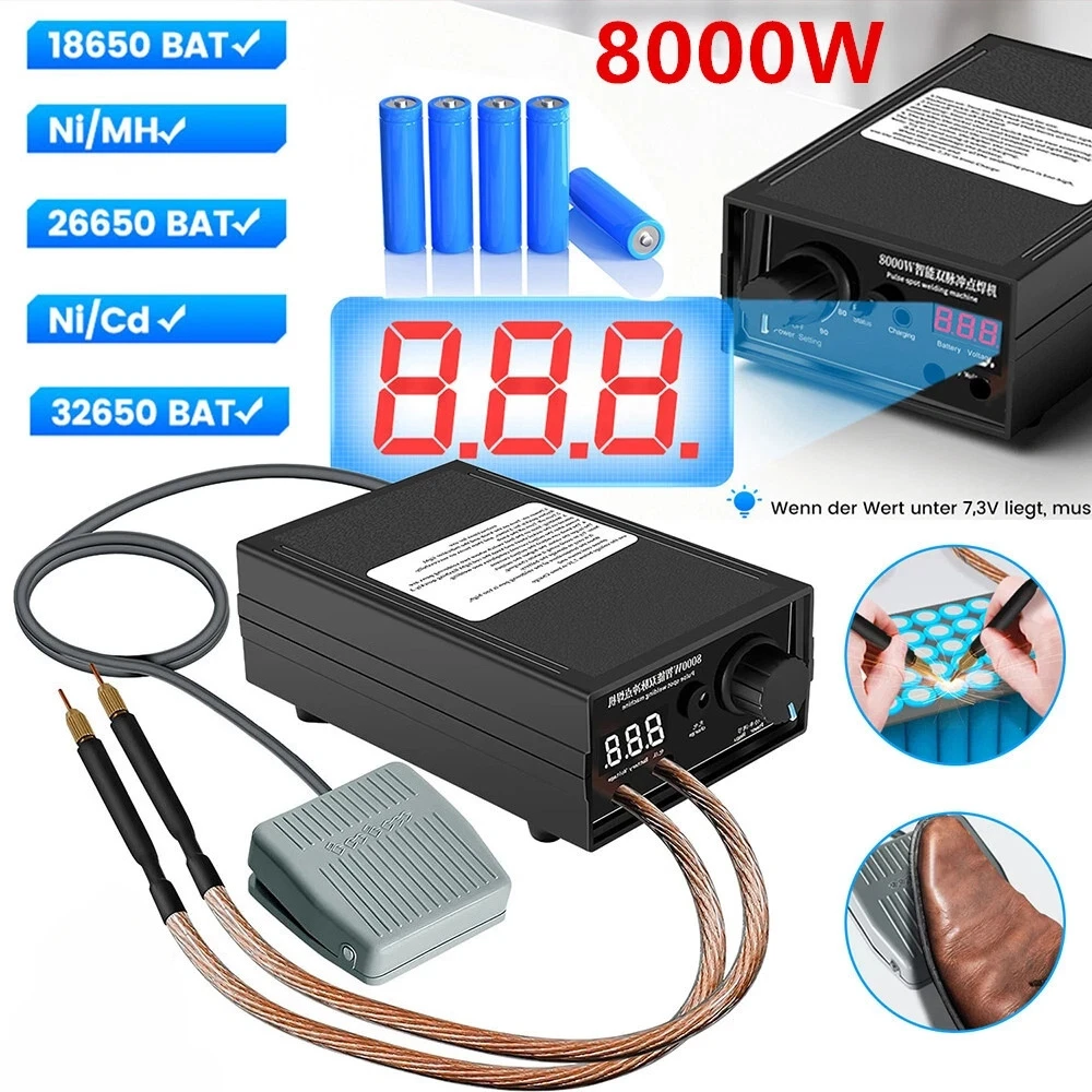 8000W Mini Spot Welder Kit DIY Automat 18650 Battery Pack Welding Portable Spot Welding Machine Pen For 0.15MM Nickel Strip 8000W Mini Spot Welder Kit DIY Automat 18650 Battery Pack Welding Portable Spot Welding Machine Pen For 0.15MM Nickel Strip