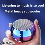 Compact M3 Wireless Bluetooth Speaker - Steel Gun Design Heavy Bass Subwoofer for Outdoor Trips & Home Parties 2