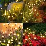 10 LED Solar Garden Lights Firefly Waterproof Solar Lights Outdoor for Yard Patio Pathway Christmas Decorations Solar Lamp 6