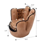 Kids Sofa, Children Couch with Ergonomic Backrest and Cute Appearance, Upholstered Chair for Kids Room, Living Room 5
