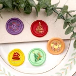 Christmas Series Wax Seal Stamps Vintage Merry Christmas Gift Snowman Head For DIY Festival Gift Wrapping Cards Scrapbooking 5