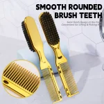 Double-sided Professional Barber Neck Brush Comb Black Small Hair Styling Comb Shaving Beard Salon Carving Duster Cleaning Brush 5