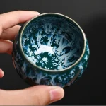 Gift Box & Five Elements Gift Box Kiln Change China Ceramic Tea Cup Porcelain Kung Fu Cups Set Pottery Coffee Mug Tableware Cup 5