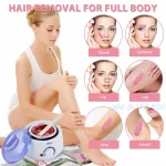200CC Wax Heater Warmer Hair Removal Machine For Hand Foot Body SPA Epilator Paraffin Wax Pot +Wax Beans + Wood Sticks 2