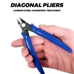 Pliers Carbon Steel Pliers Electrical Wire Cable Cutters Cutting Side Snips Flush Pliers Nipper Home Hand Tools Blue 2