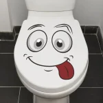 Cartoon Face Wall Stickers Self-adhesive Waterproof Moisture-proof Toilet Stickers Creative Refrigerator Stickers Decor 3