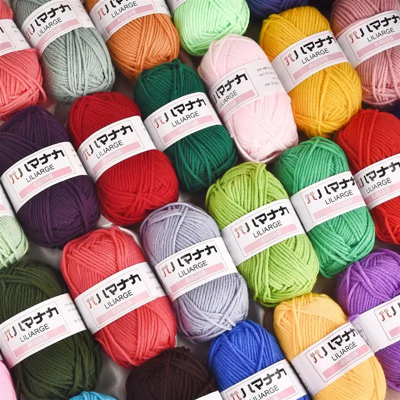25g Soft Milk Cotton Knitting Yarn Anti-Pilling High Quality Knitting 4ply Cotton Yarn For Crochet Scarf Sweater Hat Doll Craft 25g Soft Milk Cotton Knitting Yarn Anti-Pilling High Quality Knitting 4ply Cotton Yarn For Crochet Scarf Sweater Hat Doll Craft
