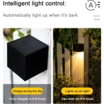 Solar Lights for Outdoor Solar Wall Lights Garden LED Solar Light Wireless Waterproof Fence Lighting for Porch Path Garage 2