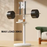 Portrait to Landscape Heavy Duty Mobile TV Cart with Shelf VESA 200x200mm Height Adjustable Rolling TV Stand for 10-42 Inch TVs 3