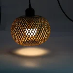 Bamboo Pendant Lamp Natural Rattan Chandeliers E27 Hand-knitting Café Restaurant Living Room Decor Hanging Lamp Indoor 3