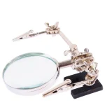 Soldering Iron Station Stand With Welding Magnifying Glass Clip Clamp Third Hand Helping Desktop Magnifier Soldering Repair Tool 5
