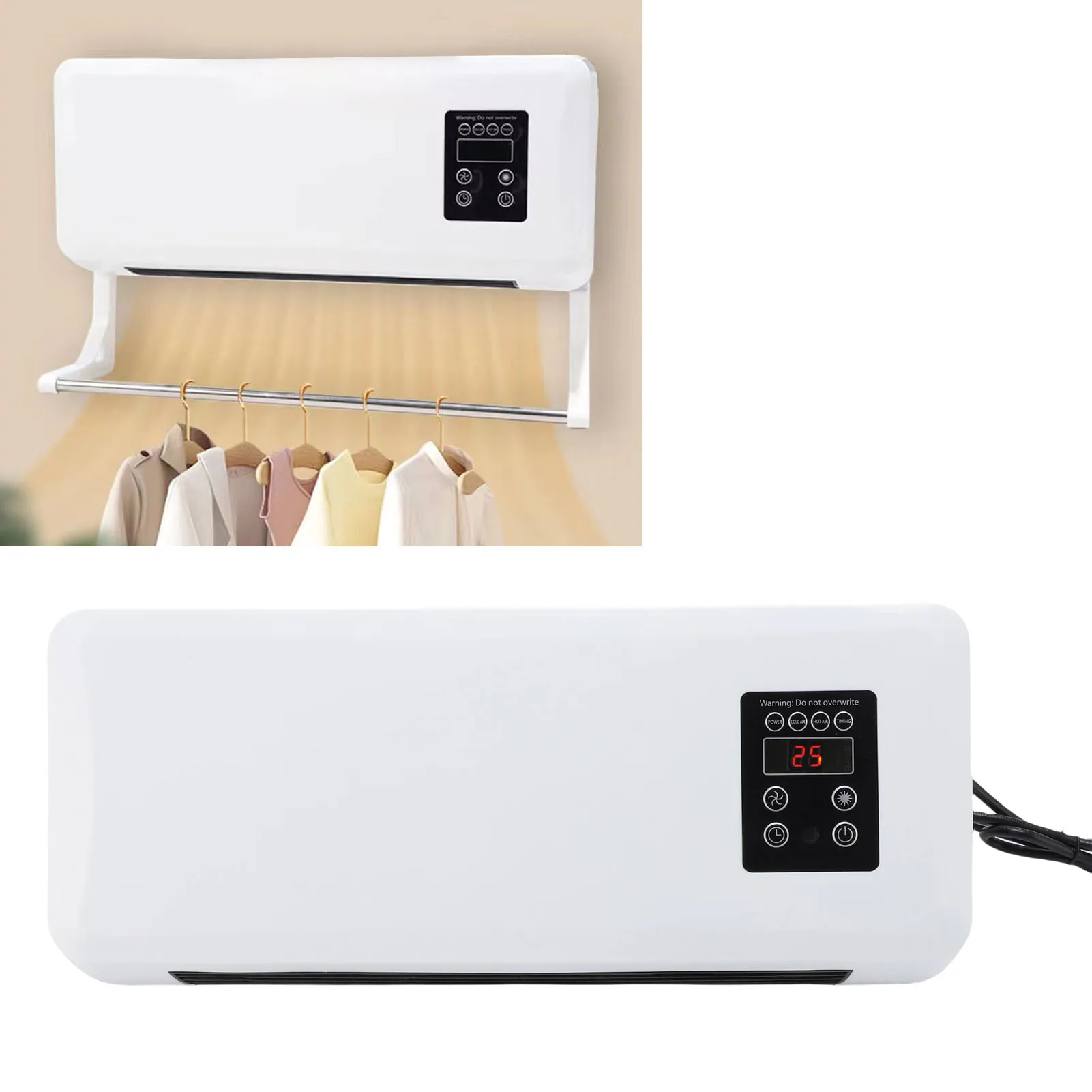 Wall Mounted Air Conditioner Easy To Operate Low Noise Portable Efficient Space Saving Wall Hanging Heater Cooler for Bathroom Wall Mounted Air Conditioner Easy To Operate Low Noise Portable Efficient Space Saving Wall Hanging Heater Cooler for Bathroom