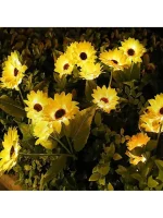Solar Powered Sunflower Light Outdoor Waterproof LED Ground Insert Lawn Lamp For Garden Lawn Courtyard Decoration 6