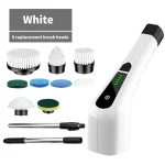 9 in 1 Multifunctional Handheld Electric Cleaning Brush With Telescopic Function, Bathroom Floor And Kitchen Cleaning Tool 6