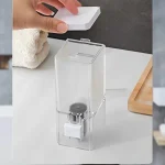 Homefish Perforated Manual Press Soap Dispenser Wall Mounted Traceless Disinfectant Bottle Bathroom Transparent Soap Dispenser 4
