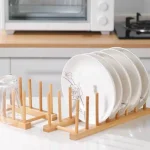 Kitchen Storage Organization Multi Functional Storage Rack Tableware Drainboard Woodiness Dish Drying Rack Kitchens Accessories 2