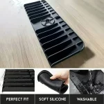 Sink kitchen countertop drying pad silicone faucet pad dishwashing soap sponge holder kitchen sink splash proof drainage pa 4