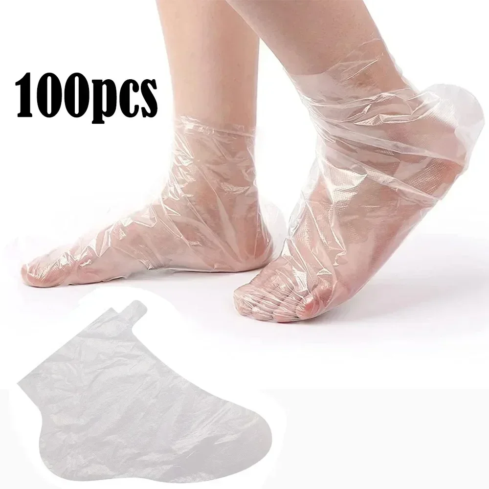 100Pcs Disposable Foot Moisturizing Socks Transprent Foot Bags PE Foot SPA Covers Callus Remover Feet Care Pedicure Tools 100Pcs Disposable Foot Moisturizing Socks Transprent Foot Bags PE Foot SPA Covers Callus Remover Feet Care Pedicure Tools