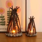 Creative Handmade Tree Branch Night Light Retro Style LED Ambient Desktop Decoration for Bar Counter Home Ornament Lighting
