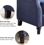EBELLO Push Back Recliner Chair Fabric Lounge Armchair Pushback Recliner with Padded Seat for Living Room 4