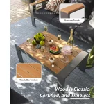 5-Seat Outdoor Sectional Patio Set with Coffee Table, Upgraded Cushions for Backyard, Garden & Poolside 4