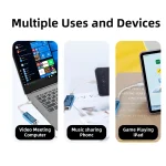 13cm  USB DAC Type C To Type C Hifi Adapter Earphone Amplifie Digital Decoder Audio Cable Converter Android OTG Adapter Cable 4