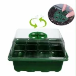12 Cells Hole Plastics Plant Pots Grow Box Plant Seedling Pots Gardening Sowing Tray Tools Hydroponics Growing System Indoors 5