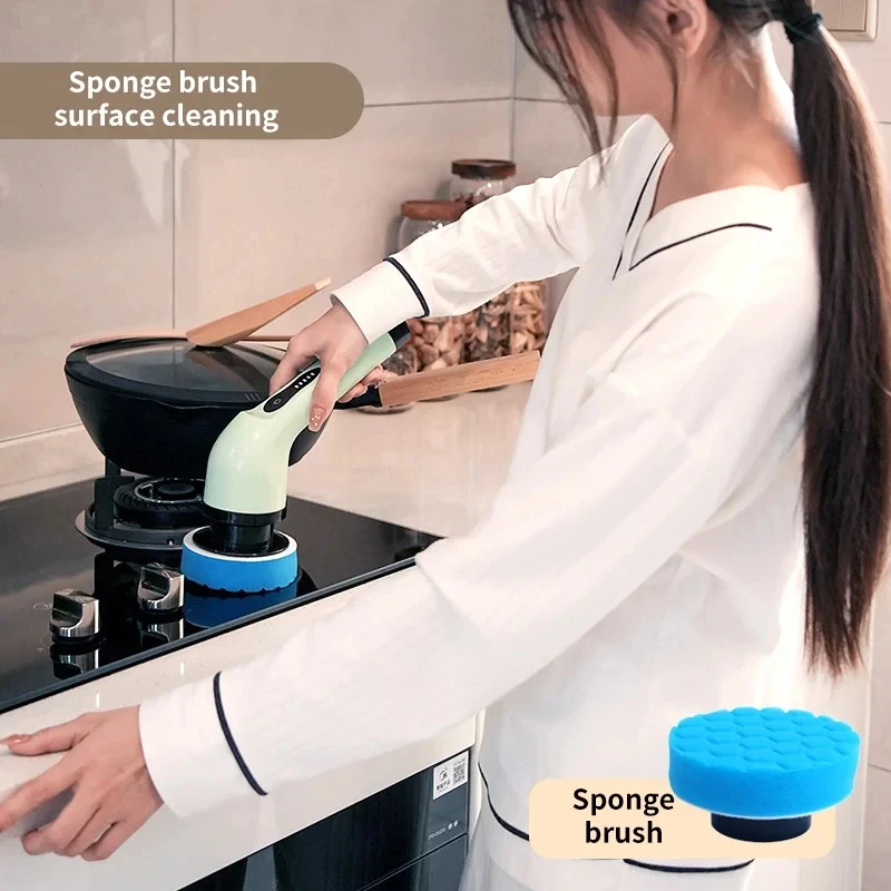 9-in-1 Electric Cleaning Brush Electric Spin Cleaning Scrubber Electric Cleaning Tools Parlour Kitchen Bathroom Cleaning Gadgets 9-in-1 Electric Cleaning Brush Electric Spin Cleaning Scrubber Electric Cleaning Tools Parlour Kitchen Bathroom Cleaning Gadgets