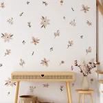 Boho Flowers Wall Stickers Child Watercolor Bedroom Living Room Home Decor Art Eco-frienly Removable Decals PVC Murals 5