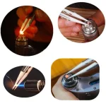 Ceramic Tipped Stainless Steel Tweezers Tips Heat Pointed Resistant Tweezer Electronic Soldering Tweezers Fine Pointed Tip 3