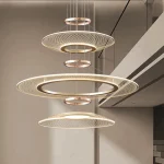 Living Room Chandeliers Restaurant Hanging Lamp Kitchen Pendant Lights Aluminum Chandeliers Villa Ceiling Led Chandelier