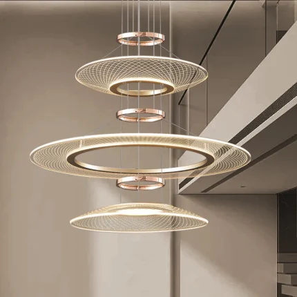 Living Room Chandeliers Restaurant Hanging Lamp Kitchen Pendant Lights Aluminum Chandeliers Villa Ceiling Led Chandelier
