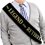 Classic I’m Retired! Sash – Gold Foil Retirement Sash for Women and Men Great for Retirement Party, Events and Decorations 2