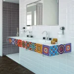 24Pcs Wall Sticker Vintage Self Adhesive Wall Sticker Bathroom Kitchen TV Background Waterproof Tile Decal Home Decoration 2
